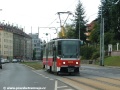 Vůz T6A5 ev.č.8626 vypravený na linku 7 míří k zastávce Solidarita. | 9.10.2011