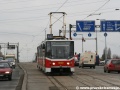 Vůz KT8D5 ev.č.9020 vypravený na linku 25 míří Bělohorskou ulicí k zastávce Vypich. | 2.3.2007