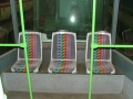 Tři sedadla v zadní části třetího článku vozu RT6N1 ev.č.9103. | 23.2.2004