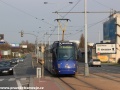 K zastávce Depo Hostivař se blíží vůz Škoda 14T ev.č.9118 vypravený na linku 7. | 4.4.2012