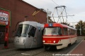 Ve smyčce Smíchovské nádraží se setkal cvičný vůz T3M #5519 s vozem Škoda 14T Elektra #9118 vypraveným na linku 20. | 14.10.2008