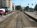 Odfrézované spodní vrstvy tramvajové tratě pro zřízení konstrukce systému W-tram. | 12.7.2011