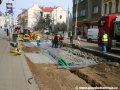 Pokládka geotextilií a zřizování odvodnění tramvajové tratě. | 25.3.2011